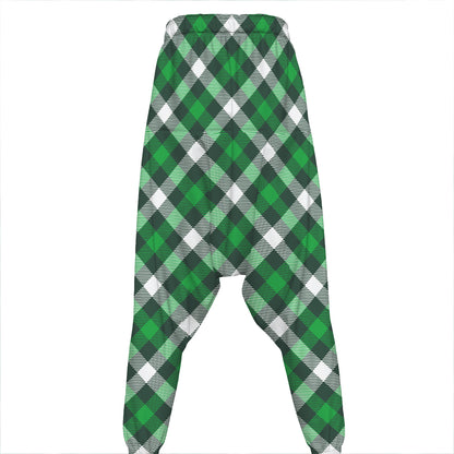 Saint Patrick's Day Plaid Pattern Print Hammer Pants