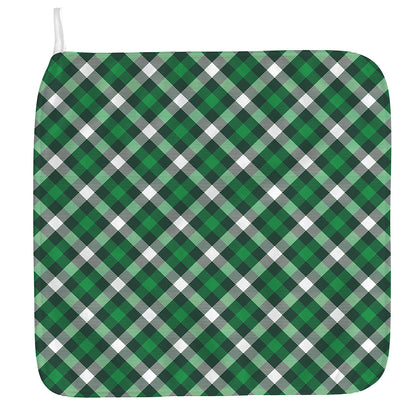 Saint Patrick's Day Plaid Pattern Print Hand Towel