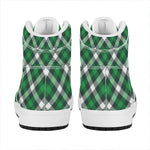 Saint Patrick's Day Plaid Pattern Print High Top Leather Sneakers