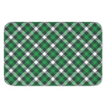 Saint Patrick's Day Plaid Pattern Print Indoor Door Mat