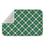 Saint Patrick's Day Plaid Pattern Print Indoor Door Mat