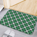 Saint Patrick's Day Plaid Pattern Print Indoor Door Mat
