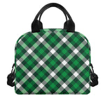 Saint Patrick's Day Plaid Pattern Print Insulated Lunch Bag