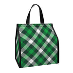 Saint Patrick's Day Plaid Pattern Print Insulated Lunch Tote