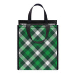 Saint Patrick's Day Plaid Pattern Print Insulated Lunch Tote