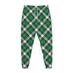 Saint Patrick's Day Plaid Pattern Print Jogger Pants