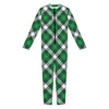 Saint Patrick's Day Plaid Pattern Print Jumpsuit