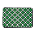 Saint Patrick's Day Plaid Pattern Print Kitchen Mat