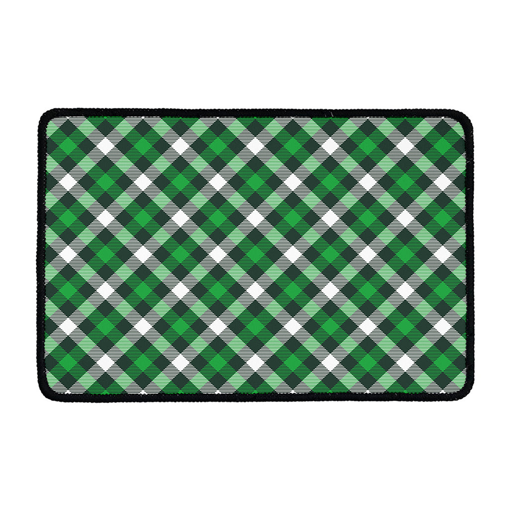 Saint Patrick's Day Plaid Pattern Print Kitchen Mat
