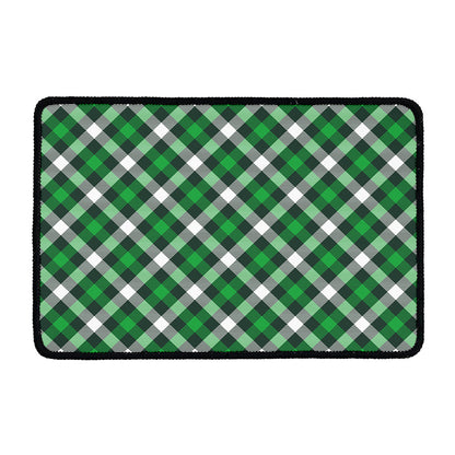 Saint Patrick's Day Plaid Pattern Print Kitchen Mat