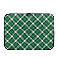 Saint Patrick's Day Plaid Pattern Print Laptop Sleeve