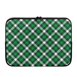 Saint Patrick's Day Plaid Pattern Print Laptop Sleeve