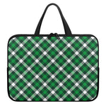 Saint Patrick's Day Plaid Pattern Print Laptop Sleeve With Handle
