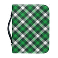 Saint Patrick's Day Plaid Pattern Print Leather Bible Cover