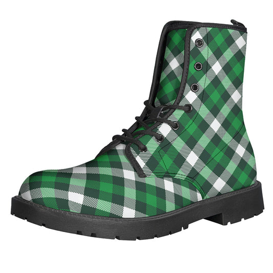 Saint Patrick's Day Plaid Pattern Print Backpack
