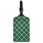 Saint Patrick's Day Plaid Pattern Print Luggage Tag