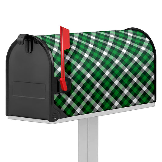 Saint Patrick's Day Plaid Pattern Print Mailbox Cover