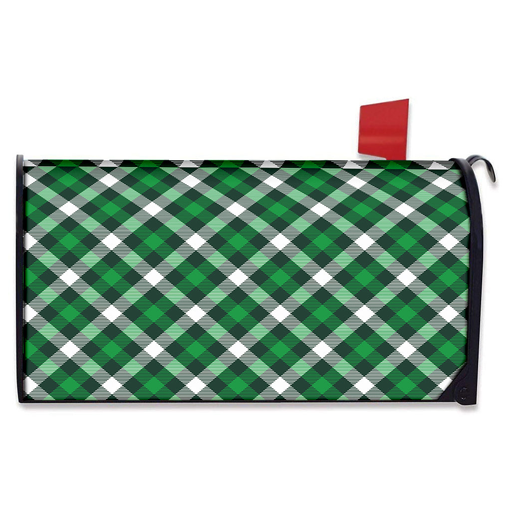 Saint Patrick's Day Plaid Pattern Print Mailbox Cover