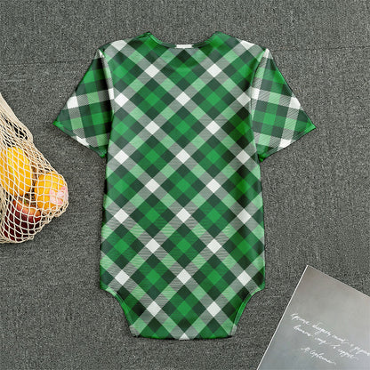 Saint Patrick's Day Plaid Pattern Print Men's Bodysuit