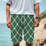 Saint Patrick's Day Plaid Pattern Print Men's Cargo Shorts
