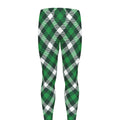 Saint Patrick's Day Plaid Pattern Print Men's Leggings