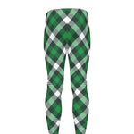 Saint Patrick's Day Plaid Pattern Print Men's leggings
