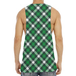Saint Patrick's Day Plaid Pattern Print Men's Muscle Tank Top