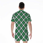Saint Patrick's Day Plaid Pattern Print Men's Rompers