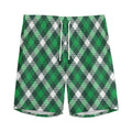 Saint Patrick's Day Plaid Pattern Print Men's Athletic Shorts