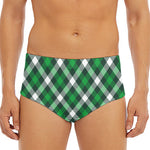 Saint Patrick's Day Plaid Pattern Print Men's Triangle Swim Briefs