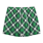 Saint Patrick's Day Plaid Pattern Print Mesh Shorts
