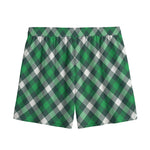 Saint Patrick's Day Plaid Pattern Print Mesh Shorts