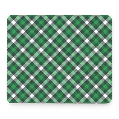Saint Patrick's Day Plaid Pattern Print Mouse Pad
