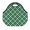 Saint Patrick's Day Plaid Pattern Print Neoprene Lunch Bag