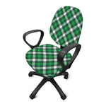 Saint Patrick's Day Plaid Pattern Print Office Chair Cover
