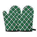 Saint Patrick's Day Plaid Pattern Print Oven Mitts