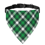 Saint Patrick's Day Plaid Pattern Print Over The Collar Dog Bandana