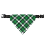 Saint Patrick's Day Plaid Pattern Print Over The Collar Dog Bandana