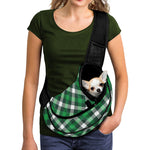 Saint Patrick's Day Plaid Pattern Print Pet Sling Carrier