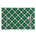 Saint Patrick's Day Plaid Pattern Print Placemat