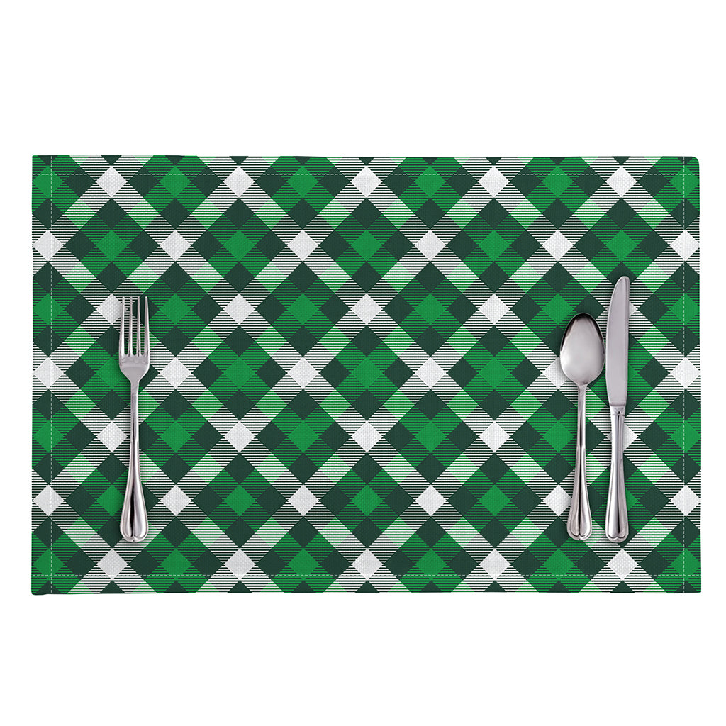 Saint Patrick's Day Plaid Pattern Print Placemat