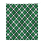 Saint Patrick's Day Plaid Pattern Print Polyester Shower Curtain