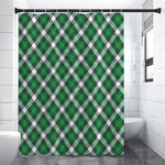 Saint Patrick's Day Plaid Pattern Print Premium Shower Curtain