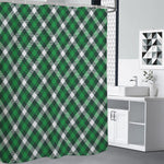 Saint Patrick's Day Plaid Pattern Print Premium Shower Curtain