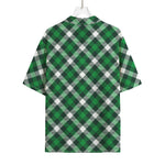 Saint Patrick's Day Plaid Pattern Print Rayon Hawaiian Shirt