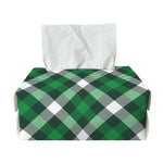 Saint Patrick's Day Plaid Pattern Print Rectangle Tissue Box Cover