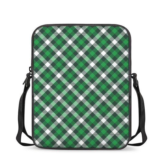 Saint Patrick's Day Plaid Pattern Print Rectangular Crossbody Bag
