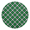 Saint Patrick's Day Plaid Pattern Print Round Blanket