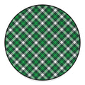 Saint Patrick's Day Plaid Pattern Print Round Floor Mat