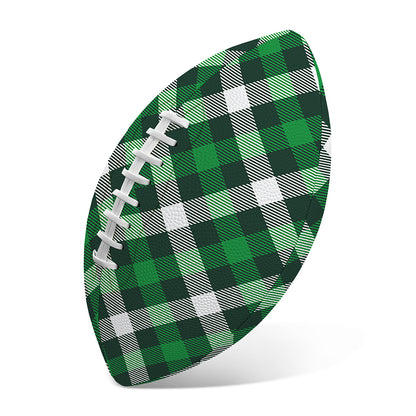 Saint Patrick's Day Plaid Pattern Print Rugby Ball